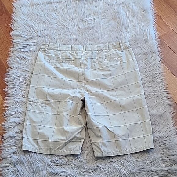 Hurley mens khaki white and black plaid shorts size 36‎ - Picture 6 of 11